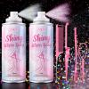 Body Glitter Spray - Hair Body & Clothing Temporary Shiny Shimmer Mist, Silver & Pink with Comb Set, Long-Lasting Quick-Drying Hairspray, Cosmetic-Grade Sparkle for Festival Rave Prom Party view 1