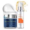 Retinol Cream for Face, Collagen Neck Creams for Tightening and Firming, Anti Aging Day & Night Facial Moisturizer + Super Vitamin C 20% Serum for Women, Dark Spot Remover for Face view 1