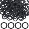 100 PCS Mini Black No Damage Hairties, Soft Seamless Hair Ties Small Elastic Hair Bands, Ponytail Holders Rubber Bands for Women view 1