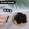 100 PCS Mini Black No Damage Hairties, Soft Seamless Hair Ties Small Elastic Hair Bands, Ponytail Holders Rubber Bands for Women view 3