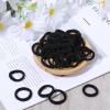 100 PCS Mini Black No Damage Hairties, Soft Seamless Hair Ties Small Elastic Hair Bands, Ponytail Holders Rubber Bands for Women view 4