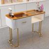 XAWSOP Manicure Table Desk with Storage Shelves - Modern Writing & Study Table for Professional Use,Style 1-100 view 1