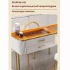 XAWSOP Manicure Table Desk with Storage Shelves - Modern Writing & Study Table for Professional Use,Style 1-100 view 2
