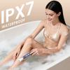 Bikini Trimmer for Women, 2-in-1 Electric Razor with Dual Heads, Ceramic Blade, Waterproof & Rechargeable, Painless Pubic Hair Shaver for Bikini, Underarm, Legs, Face | Gift for Her - ChampagneGold view 4