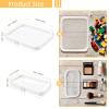 Topfinder Clear Hard Shell Zipper Case,Clear Toy Storage Pouch,Waterproof Transparent Organizer Comestic Case for Travel, Office, Home(White, M+2*S) view 3
