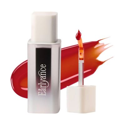 Earlyance Peel Off Waterproof Lip Tattoo 6g - 24h Long Lasting Korean Lip Stain, Transfer Proof Matte Blush Red with plumping effect (Blush Red)