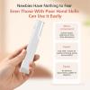 dermaplane Razor for Women face & Facial Hair Removal for Women, Rechargeable Electric Razor with 3 Vibration Modes, 5 Replaceable Blades, White LED Light, Ideal for Home Travel Use, White view 4