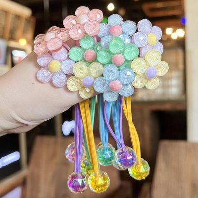 10 Pack Hair Balls for Girls Hair,Hair Ties for Girls Toddler Kids Ponytail Holders Hair knockers Cute Hair Accessories (blue purple light green yellow pink)
