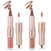 BERALLOYE 2pcs-Lip Glosses,2 in 1 Double Ended Lip Gloss Set, Nude Lip Mirror Effect, Velvet Matte Lip Liner, Long Lasting - Plumping - Moisturizing - Lip Effect, For Women, Chocolate & Cherry Red view 1