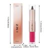 BERALLOYE 2pcs-Lip Glosses,2 in 1 Double Ended Lip Gloss Set, Nude Lip Mirror Effect, Velvet Matte Lip Liner, Long Lasting - Plumping - Moisturizing - Lip Effect, For Women, Chocolate & Cherry Red view 2