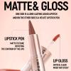 BERALLOYE 2pcs-Lip Glosses,2 in 1 Double Ended Lip Gloss Set, Nude Lip Mirror Effect, Velvet Matte Lip Liner, Long Lasting - Plumping - Moisturizing - Lip Effect, For Women, Chocolate & Cherry Red view 3