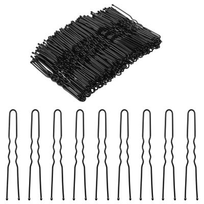 200 PCS U Shaped Hair Pin, 2.36 Inch Bobby Pins Hair Pins for Women with Storage Box, Bun Hairs Pin Bun for Updos, French Twists, HairStyling (Black)
