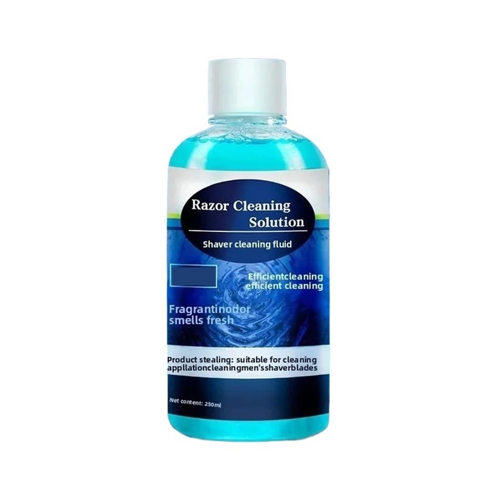 250ml (8.45 FL OZ) Men's Shaver Cleaning Solution, Compatible With Braun/Philips/Panasonic Electric Shavers, Suitable For 90% Electric Shavers(1Bottle)