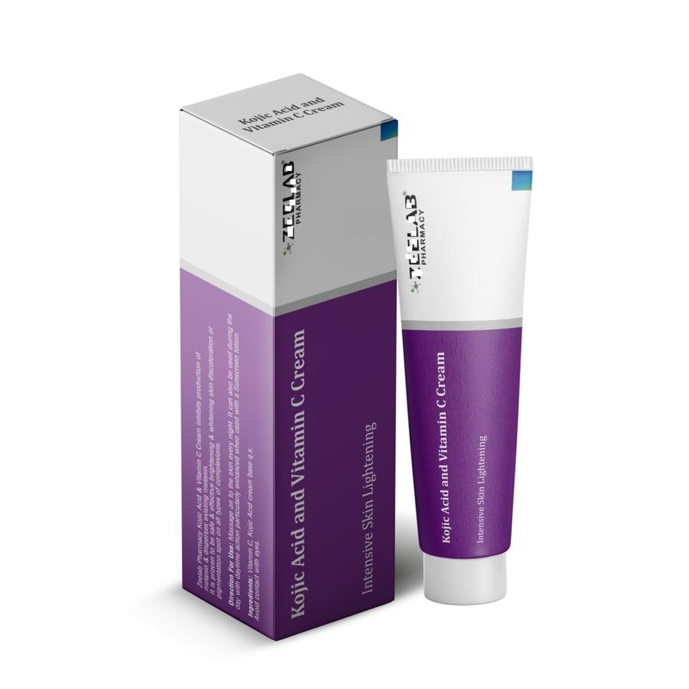 Acid 2% and Vitamin C Cream Advanced Formula for Pigmentation, Dark Spots, Age Spots, Acne Marks & Uneven Skin Tone 20g Tube