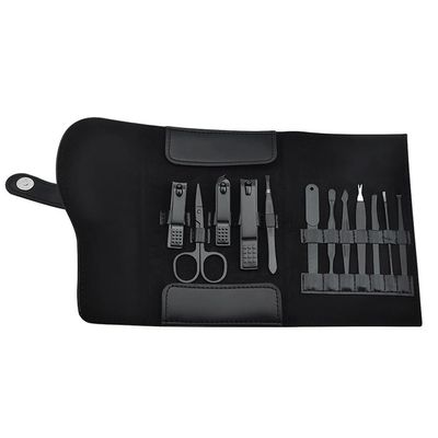 12 Piece Stainless Steel Nail Clipper Set, Black Nail Clipper Set, Decoration Nail Clipper Beauty Set