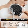 2 in 1 Silicone Body Scrubber, Anti Cellulite Massage Scrubber, Exfoliating Shower Brush for Men & Women, Removes Dead Skin, Reduces Cellulite, Improves Circulation, Non Slip (2PC, Black + Pink) view 3