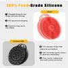 2 in 1 Silicone Body Scrubber, Anti Cellulite Massage Scrubber, Exfoliating Shower Brush for Men & Women, Removes Dead Skin, Reduces Cellulite, Improves Circulation, Non Slip (2PC, Black + Pink) view 4