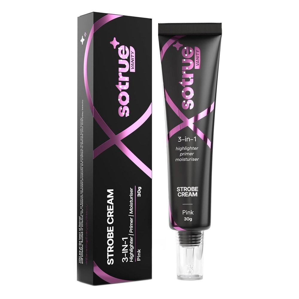 Strobe Cream Pink for Face Radiance, Multipurpose Strobe Cream, Dewy Glazed Instant Glow, Highlighter For Face, Boosts Hydration - For All Skin Types
