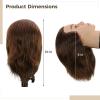 10 In Brown Hair Male Mannequin Head With Stand, Lifelike Hairdressing Model Head For Salon Training And Cosmetology Practice view 3