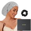 100% Mulberry Silk Bonnet for Sleeping Women Men, Real Silk Lined Sleep Cap with Adjustable Strap, Hair Wrap Slouchy Beanie for Curly Hair view 1