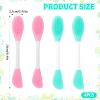 2 in 1 Facial Cleansing Brush & Face Mask Brushs, 4 Pcs Detachable Face Cleansing Brush, Silicone-Face Scrubber for Makeup Skincare Removal view 2