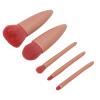 Focket Travel Makeup Brush Set, Streamlined Shaft Oil Proof Even Application, Mini Makeup Brushes Pink Brushes with Mirror Storage Box for Travel General Use view 2