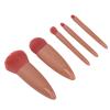 Focket Travel Makeup Brush Set, Streamlined Shaft Oil Proof Even Application, Mini Makeup Brushes Pink Brushes with Mirror Storage Box for Travel General Use view 4