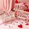 Demissle 24 Sets Valentines Gifts Bulk Mini Lotion Hand Cream and Lip Balm Gift Set Heart Theme Travel Size Beauty Valentines Galentines Favor for Women Guest Coworker view 2
