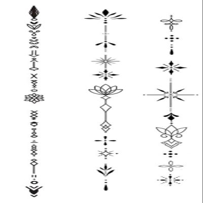 3sheets One Rune Spine Waterproof Temporary Tattoo, Lasting 1-2 Weeks, Semi-Permanent, Realistic Non-Reflective Fake Tattoo