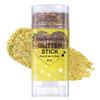 Gold Body Glitter Stick, Halloween Face Glitter Makeup,Holographic Hair Glitters Mermaid Makeup Rave Outfits for Women, Shimmer Face Paint Stick for Christmas (Gold) view 1