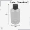 150 Ml Plastic Squeeze Bottles With Flip Top Caps, 24 Pcs Transparent Slant Shoulder Bottles With Black Lids For Coetic Liquids, Shampoo, Lotion, Paint, Travel And Storage view 3