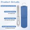 2 Pack Metal Nail File with Case, 3.6 in Travel Keychain Nail File for Natural Nails, Metal Diamond Double Sided Grit Nail Toenail Files with Leather Cases for Women Men view 3