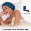 100% Mulberry Silk Bonnet for Sleeping Women Men, Real Silk Lined Sleep Cap with Adjustable Strap, Hair Wrap Slouchy Beanie for Curly Hair view 2