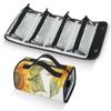Adornori Yellow Flowers Hanging Roll Up Makeup Bag Sunflower Large Capacity Foldable 4-in-1 Roll Up Toiletry Kit for Women view 1