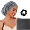 100% Mulberry Silk Bonnet for Sleeping Women Men, Real Silk Lined Sleep Cap with Adjustable Strap, Hair Wrap Slouchy Beanie for Curly Hair view 1