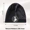 100% Mulberry Silk Bonnet for Sleeping Women Men, Real Silk Lined Sleep Cap with Adjustable Strap, Hair Wrap Slouchy Beanie for Curly Hair view 4
