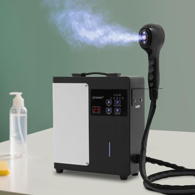 Professional Hair Steamer, Handheld Hair Steamer for Deep Conditioning with 5 Gears Negative Ion Blue Light Spray Portable Hot Mist Hair Steamers with Adjustable Time(1-60 Minus) for Home Salon