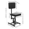 Adjustable Salon Chair - Versatile Rolling Hair & Tattoo Chair, Height Adjustable, All-Purpose Styling Equipment for Beauty Professionals & Spas view 3