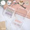 4 PCS Press on Nail Packaging 2.95" Nail Art Display Box Plastic Nails Storage Case Press on Holder Clear Empty Tips with 30 PCS Adhesive Tape Nails Boxes for Presses Ons Salon Supplies (White) view 2