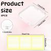 4 PCS Press on Nail Packaging 2.95" Nail Art Display Box Plastic Nails Storage Case Press on Holder Clear Empty Tips with 30 PCS Adhesive Tape Nails Boxes for Presses Ons Salon Supplies (White) view 4