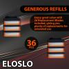 36 Blades Replacement Parts for GL-Fusion 5 Style Razors (Black), Wet Razors Men's Blades Value Packs view 2