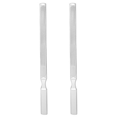 2 Pcs Heavy Duty Nail File 7IN Toenail Files for Thick Toenails Metal Nail Files for Women 4 Sides Design Nails Care Tool