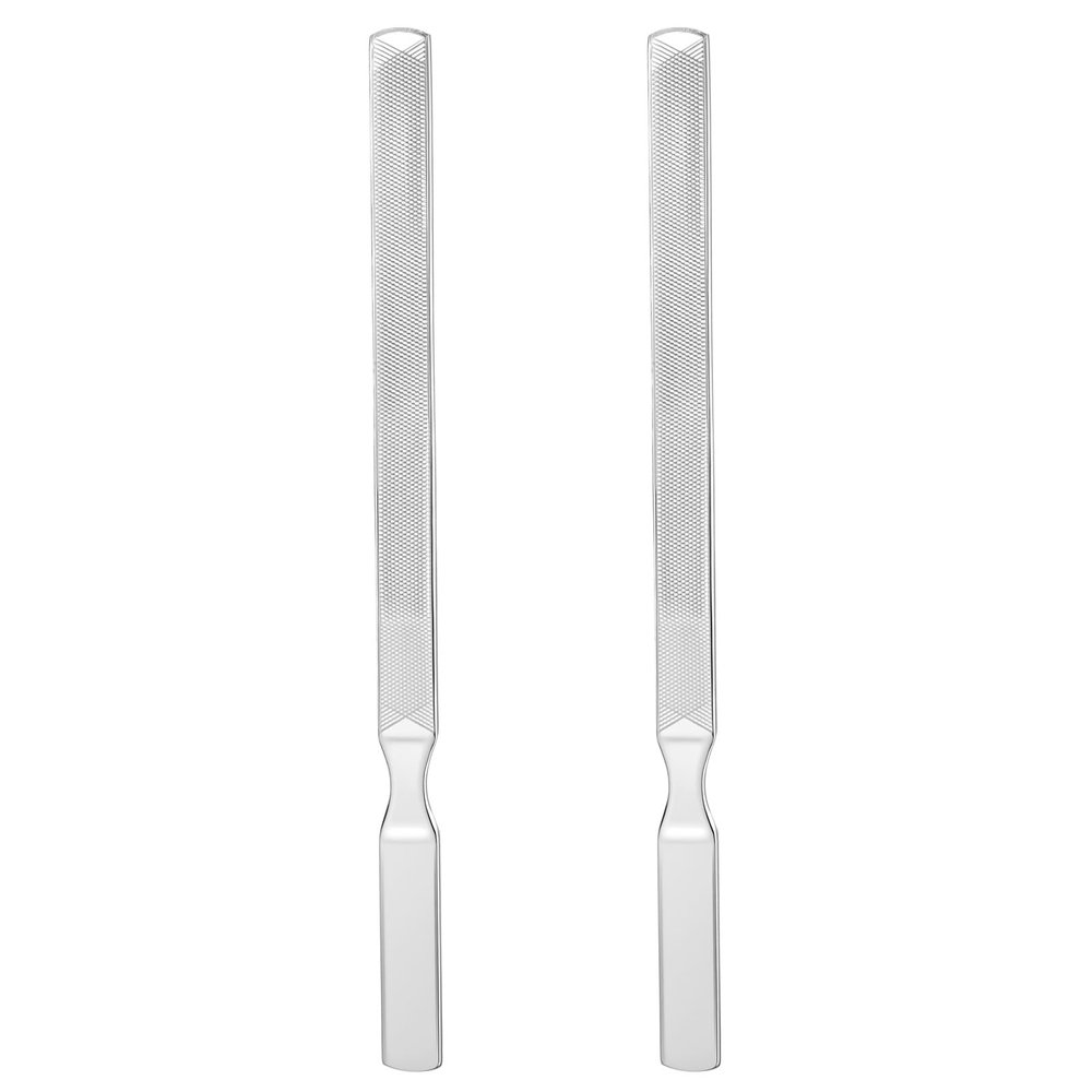 2 Pcs Heavy Duty Nail File 7IN Toenail Files for Thick Toenails Metal Nail Files for Women 4 Sides Design Nails Care Tool
