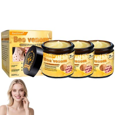 AWZLOVE Bee Venom Comprehensive Cream, Professional Bee Venom Skin Treatment Cream, Bee Venom Skin Restoration Cream-50g Anti-Aging, Hydrating, Natural Ingredients for All Skin Types (3 Bottle)