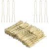 200 PCS U Shaped Hair Pins, 2.36 Inch Bun Hairs Pins Bun Bobby Pin for Women with Storage Box, Hair Pin for Buns, Updos, French Twists (Gold) view 1
