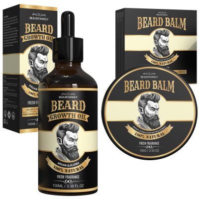 Beauntangly Beard Oil Beard Balm Kit for Men