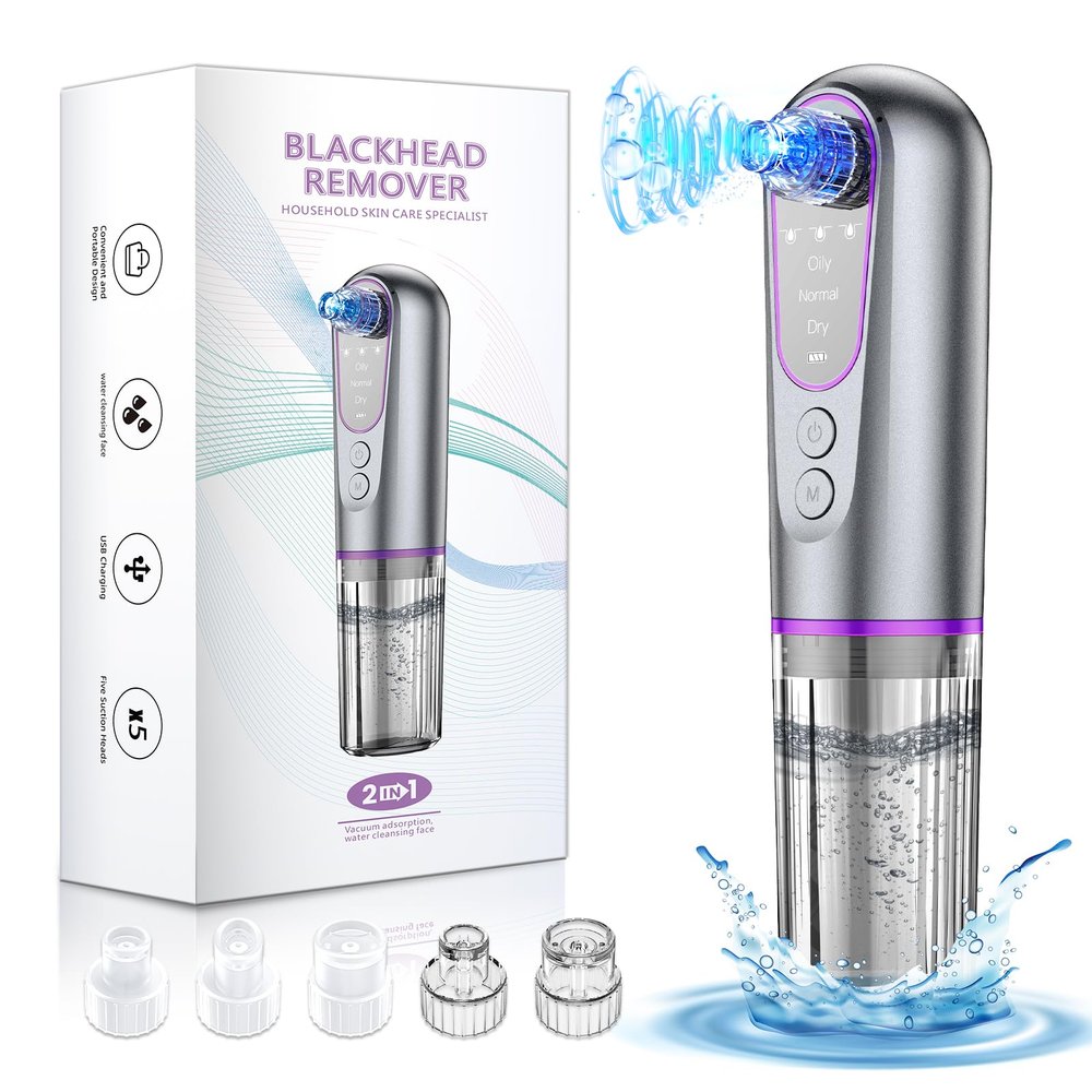 Blackhead Remover Suction Pore Vacuum Hydro Facials Hydrating Pore Cleaner Machine Pimple Extractor with USB Charging Cable Beauty Device