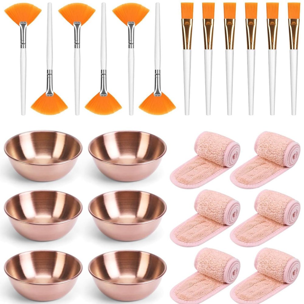 24PCS Portable Facial Care Kits Plastics Texture Multi-Use Beauty Tools for Home Travel Skincare & Spa Multifunctional Skinc