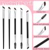 10 PCS Eyebrow Brush Angled Eyeliner Brush Fine Thin Eyeliner Brushes Angled Ultra Thin Precision Flat Eyebrow Brushes for Woman for Professional Makeup Application Tool view 3