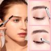 10 PCS Eyebrow Brush Angled Eyeliner Brush Fine Thin Eyeliner Brushes Angled Ultra Thin Precision Flat Eyebrow Brushes for Woman for Professional Makeup Application Tool view 4